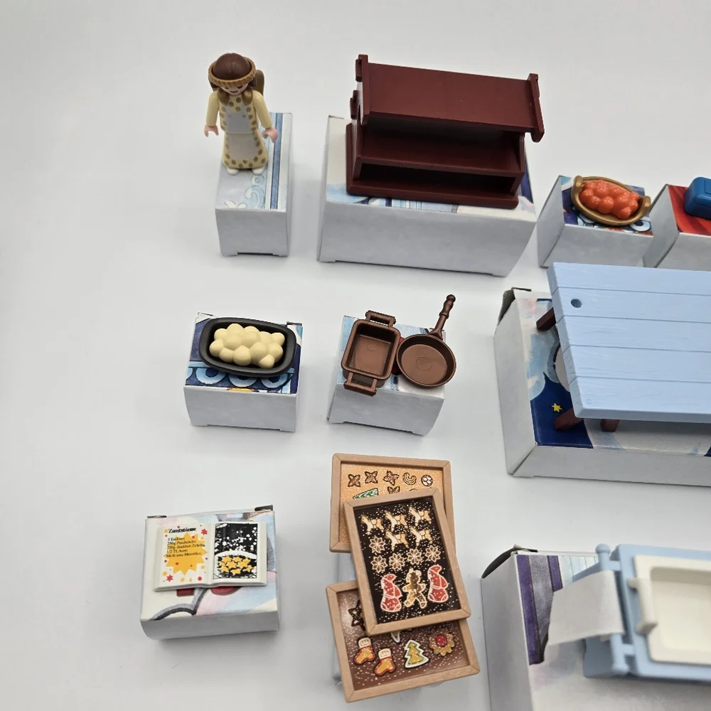 Vintage 1999 Playmobil 3978 Advent Calendar Playset Angel Santa Bakery Set